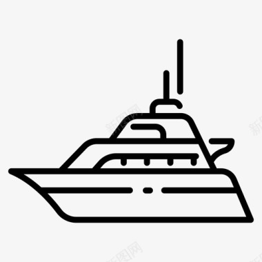 游艇船豪华图标图标