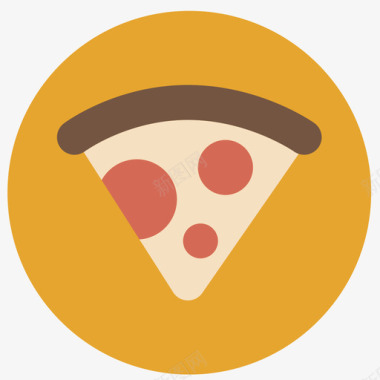 披萨食品线性食品套装图标图标