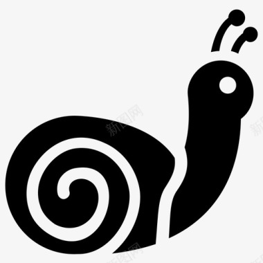 蜗牛地蜗牛爬行动物图标图标