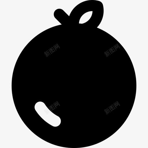 橙色固体食物填充图标svg_新图网 https://ixintu.com 固体食物 填充 橙色