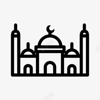 清真寺伊斯兰教穆斯林图标图标