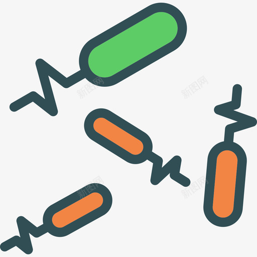 细菌科学7线状颜色图标svg_新图网 https://ixintu.com 科学7 线状颜色 细菌