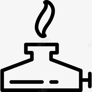 燃烧器科学研究线性图标图标