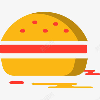 汉堡彩色杂烩图标扁平图标