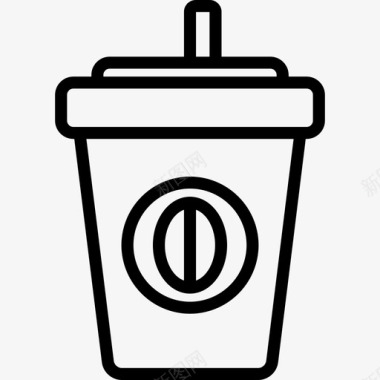 咖啡商业元素6线性图标图标