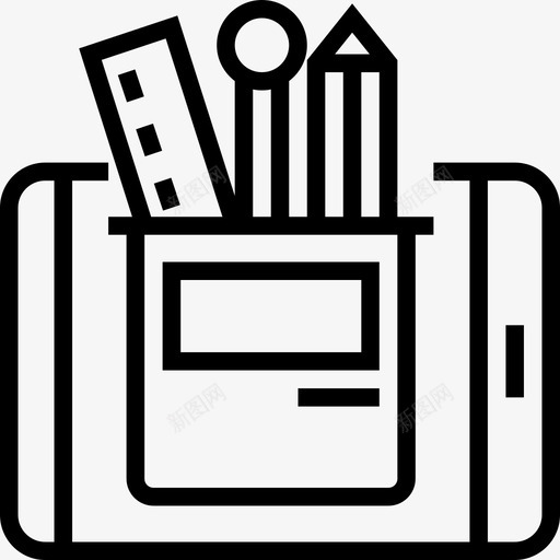 智能手机网页3线性图标svg_新图网 https://ixintu.com 智能手机 线性 网页设计3