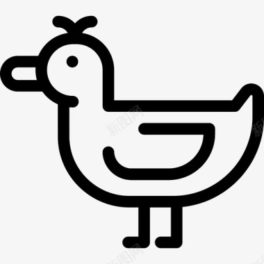 鸭子动物15直系图标图标