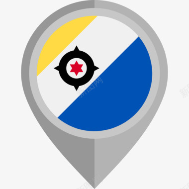 博内尔国旗圆形图标图标