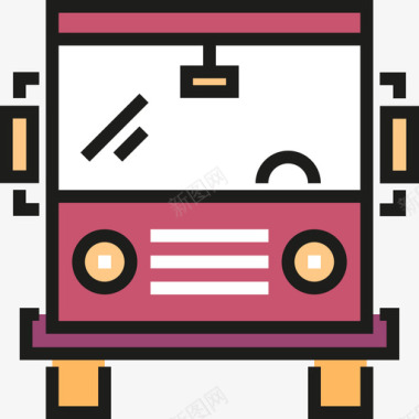 巴士酒店2线颜色图标图标