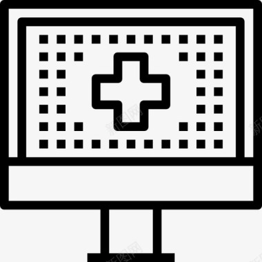 医疗记录医疗保健线性图标图标
