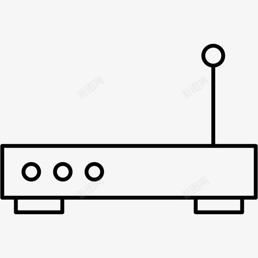 路由器调制解调器接收器图标svg_新图网 https://ixintu.com 接收器 电子设备轮廓图标 调制解调器 路由器