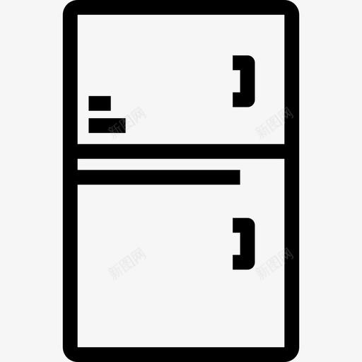 冰箱家具和家用直列式图标svg_新图网 https://ixintu.com 冰箱 家具和家用 直列式