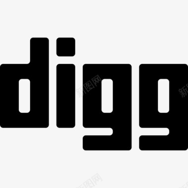 Digg社交媒体元素填充图标图标