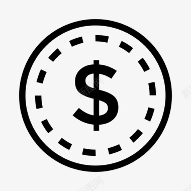美元硬币货币标志图标图标