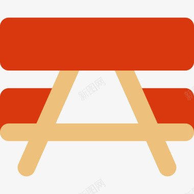 野餐桌烧烤元素平板图标图标