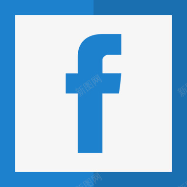 Facebook社交媒体徽标集扁平图标图标