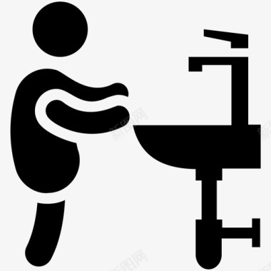 洗脸盆浴室水槽盥洗盆图标图标