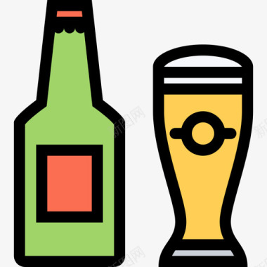 啤酒派对7彩色图标图标