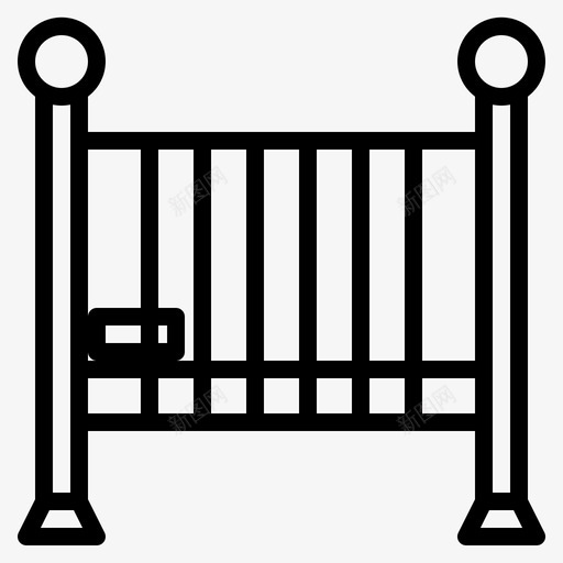 婴儿床床卧室图标svg_新图网 https://ixintu.com 卧室 婴儿床 家庭 床 睡眠