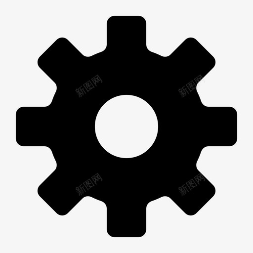 齿轮配置机器零件图标svg_新图网 https://ixintu.com 机器零件 用户界面实体图标集 设置 配置 齿轮