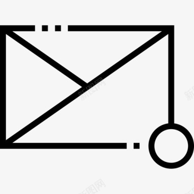 邮寄通信和媒体5直系图标图标