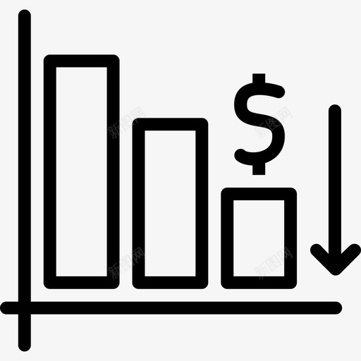 条形图业务13线性图标svg_新图网 https://ixintu.com 业务13 条形图 线性