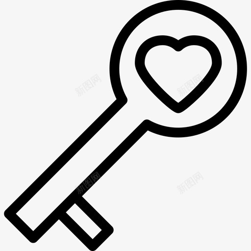 钥匙情人节系列直系图标svg_新图网 https://ixintu.com 情人节系列 直系 钥匙