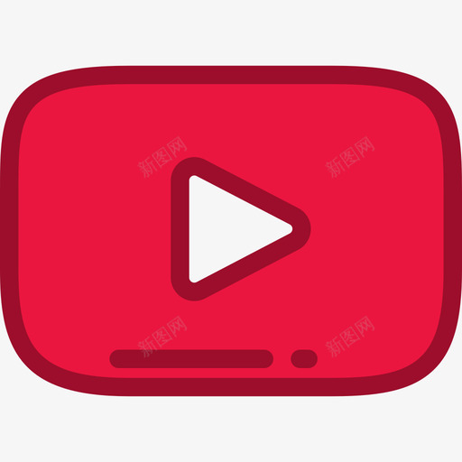 Youtube社交媒体7线性颜色图标svg_新图网 https://ixintu.com Youtube 社交媒体7 线性颜色