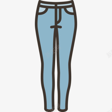 裤子线性颜色时装套装其他图标图标