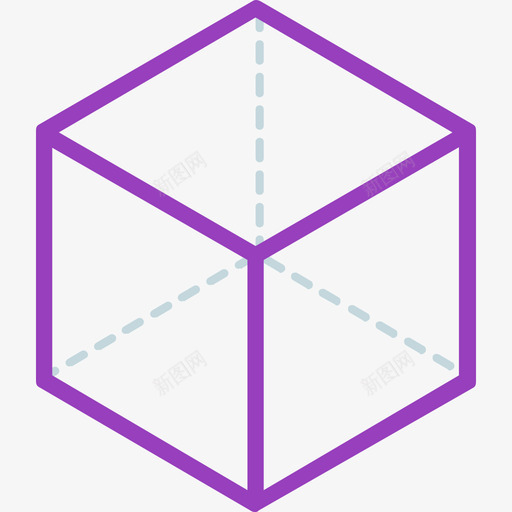 立方体神圣几何体平面图标svg_新图网 https://ixintu.com 平面 神圣几何体 立方体