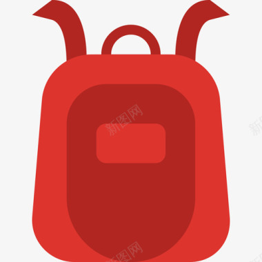 背包教育用具扁平图标图标