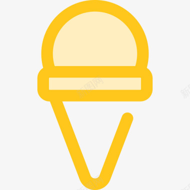 冰淇淋生日派对10黄色图标图标