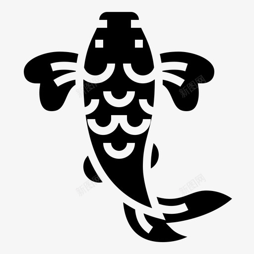 鲤鱼动物中国图标svg_新图网 https://ixintu.com 中国 中国符号字形 动物 鱼 鲤鱼