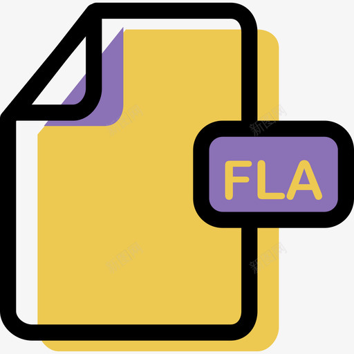 Fla彩色文件类型和内容资源图标svg_新图网 https://ixintu.com Fla 彩色文件类型和内容资源