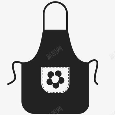 围裙厨师围裙厨房围裙图标图标