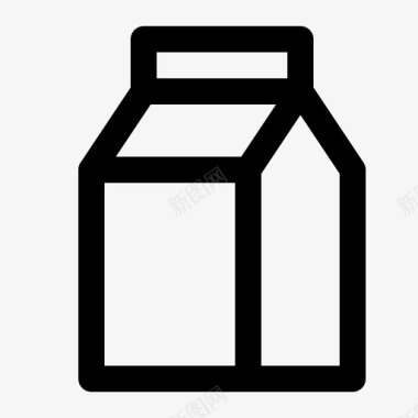 牛奶盒钙饮料图标图标