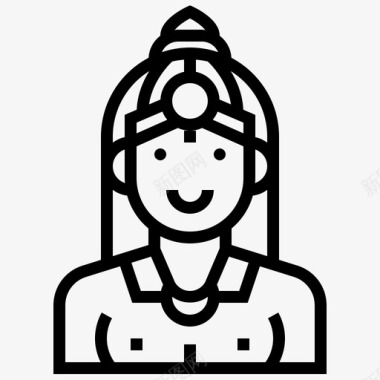 女神阿凡达印度教图标图标