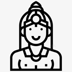 印度女神女神阿凡达印度教图标高清图片