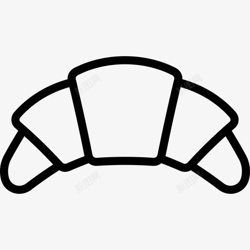 牛角面包餐厅元素2线性图标svg_新图网 https://ixintu.com 牛角面包 线性 餐厅元素2