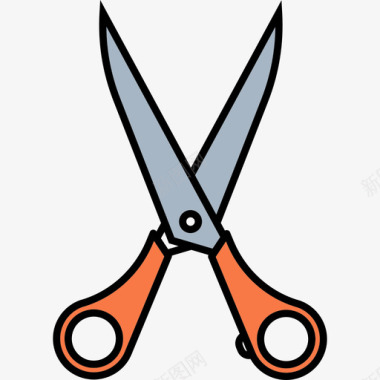 剪刀工具和用具办公用品图标图标