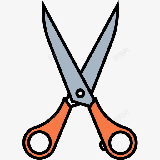 剪刀工具和用具办公用品图标svg_新图网 https://ixintu.com 剪刀 办公用品 工具和用具