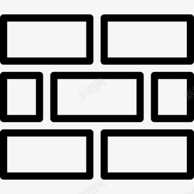 墙建筑汇编线性图标图标