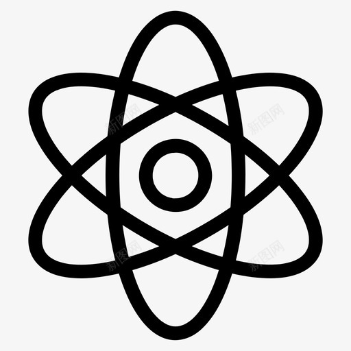 原子分子核图标svg_新图网 https://ixintu.com 分子 原子 各种尺寸的基本图标 核 物理 科学