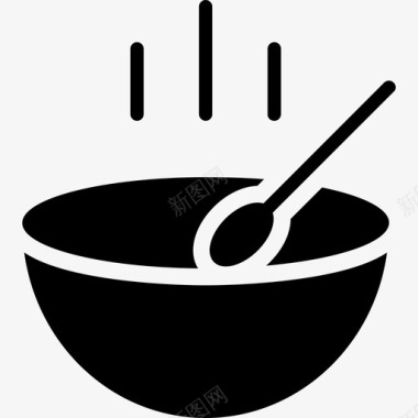 汤食品图标系列填充图标