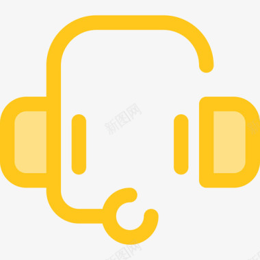 耳机电子商务10黄色图标图标