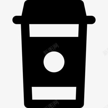 咖啡杯固体食物装满图标图标