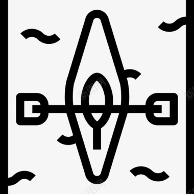 船露营皮划艇图标图标