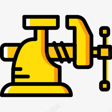 虎钳8号结构黄色图标图标