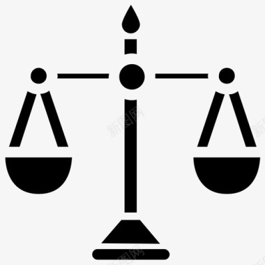 体重秤平衡公正概念图标图标