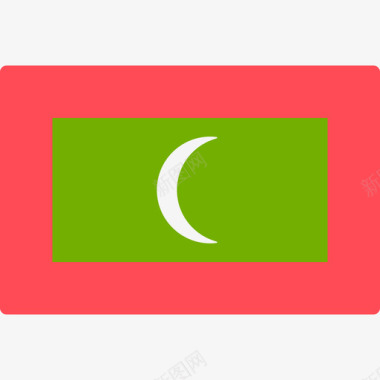 马尔代夫国际旗帜矩形图标图标